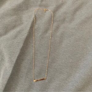 Elegant Gold Bar Necklace